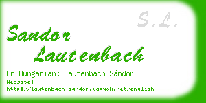 sandor lautenbach business card